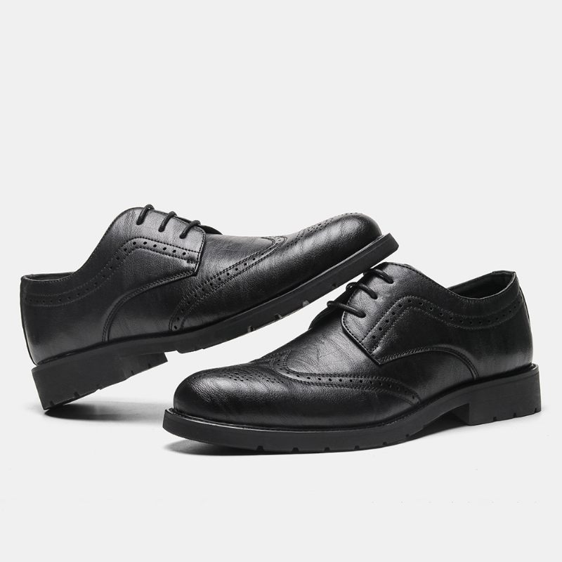 Plus Size Heren Brogues Business Schoenen Comfortabele Mocassin Klassieke Geklede Gegraveerde Derby