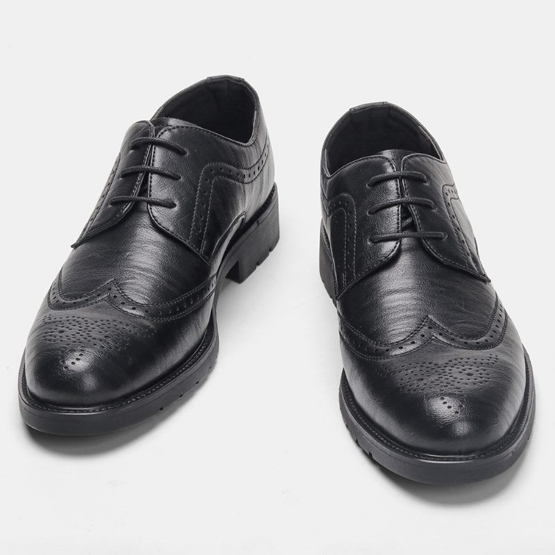 Plus Size Heren Brogues Business Schoenen Comfortabele Mocassin Klassieke Geklede Gegraveerde Derby