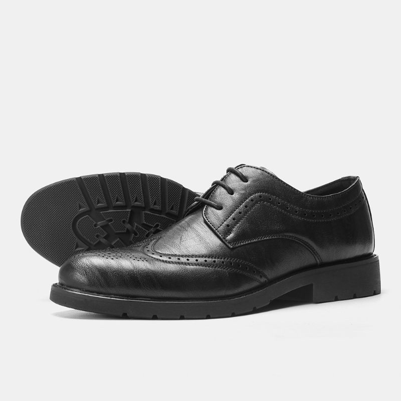 Plus Size Heren Brogues Business Schoenen Comfortabele Mocassin Klassieke Geklede Gegraveerde Derby