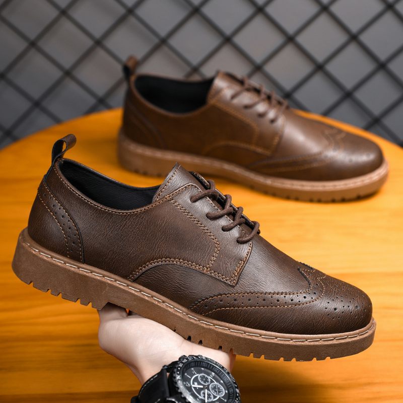 Vrijetijdsschoenen Heren Lente Nieuwe Brogue Schoenen Herenschoenen Retro Sneakers Trend Tooling