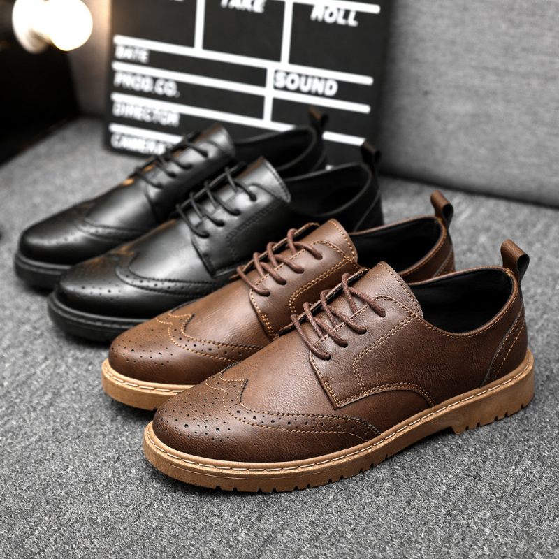 Vrijetijdsschoenen Heren Lente Nieuwe Brogue Schoenen Herenschoenen Retro Sneakers Trend Tooling