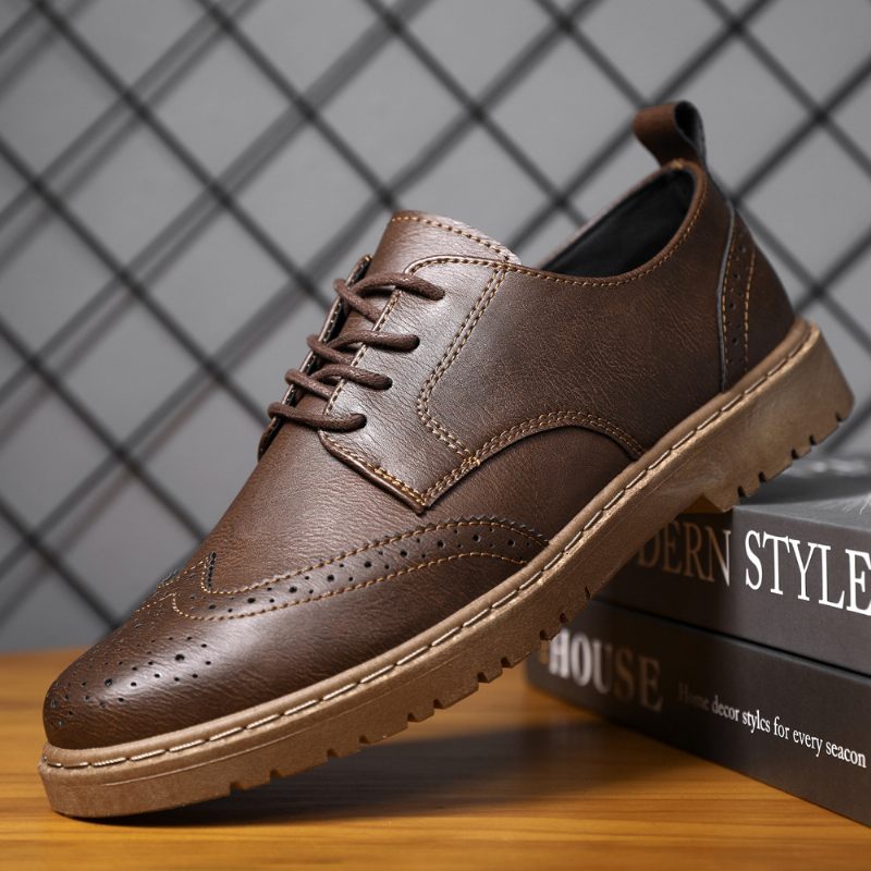 Vrijetijdsschoenen Heren Lente Nieuwe Brogue Schoenen Herenschoenen Retro Sneakers Trend Tooling