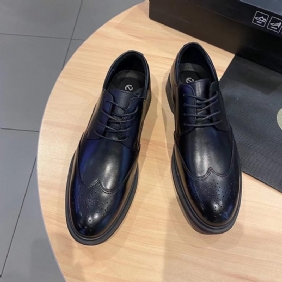 Zakelijke Formele Kledingschoenen Heren Casual Platte Schoenen Brogue Beste Man Bruidegom Werk