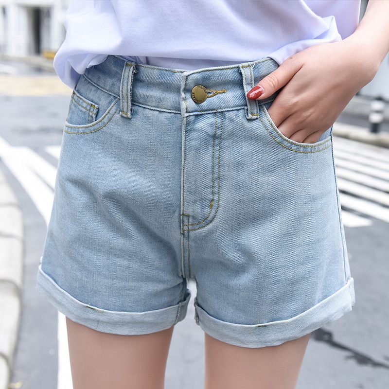 2024 Losse Opgerolde Denimshort Voor Dames