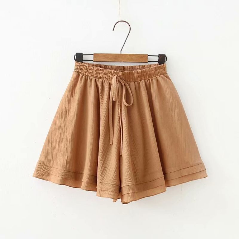 Chiffon Rok Rok Dames Hoge Taille Frisse Ruches Losse Wijde Pijpen