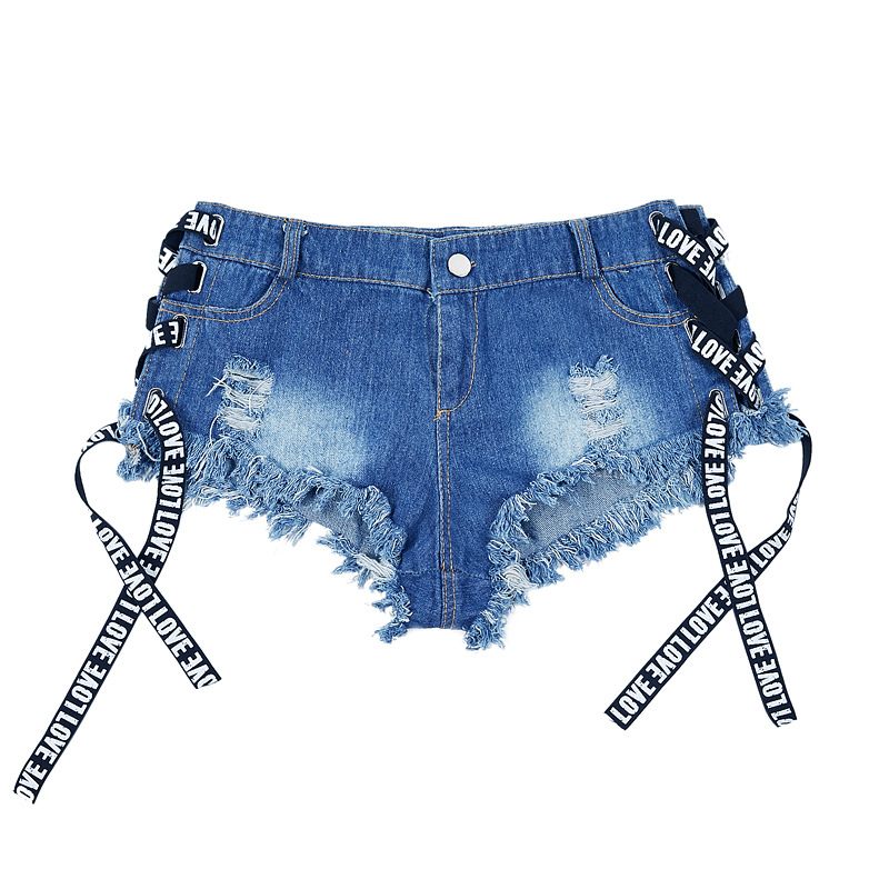 Dames Denim Shorts Hoge Taille Gescheurd Sexy Zomer