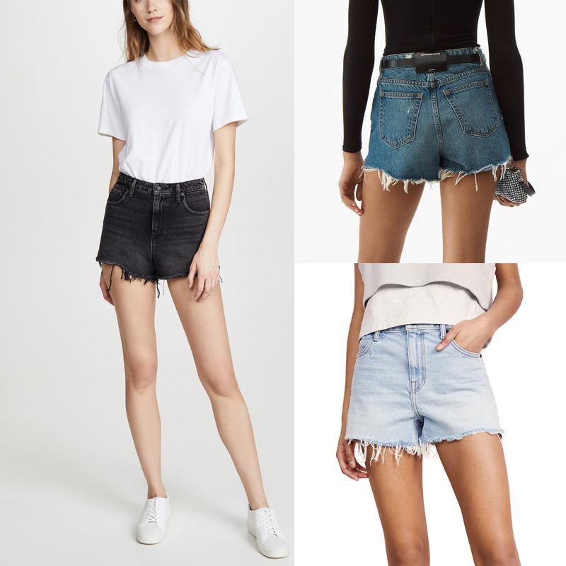 Dames Denim Shorts Hoge Taille Losse Wijde Pijpen