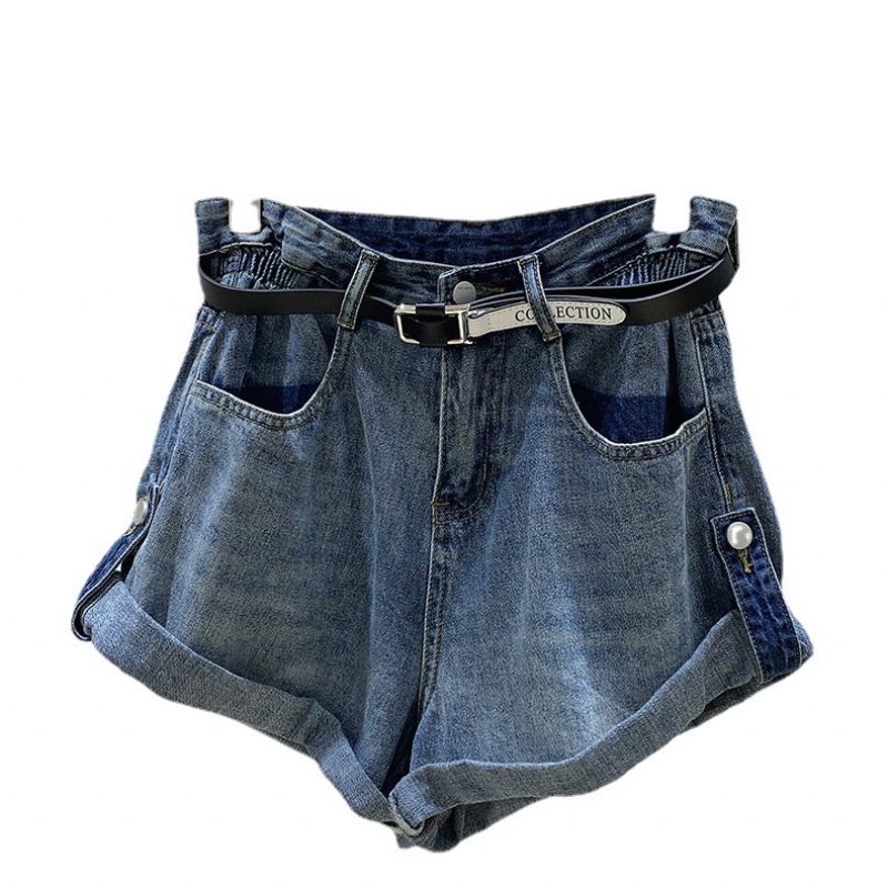 Dames Denim Shorts Hoge Taille Zomer Jurk Zoom