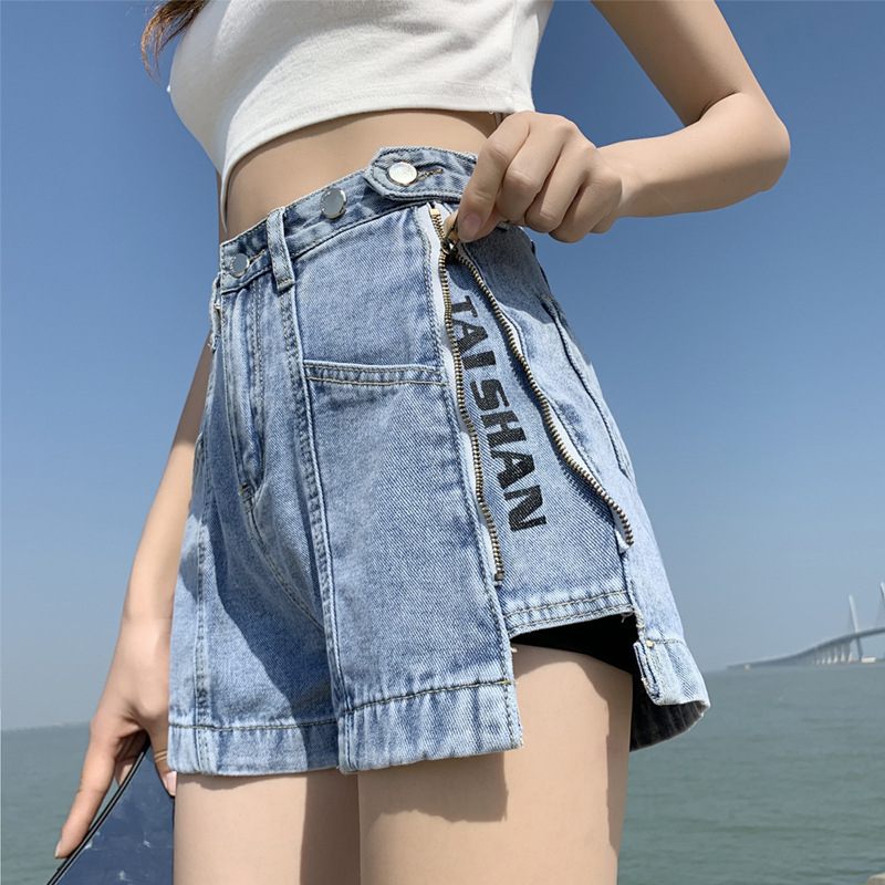 Dames Denim Shorts Losse Wijde Pijpen Hoge Taille Modetrend