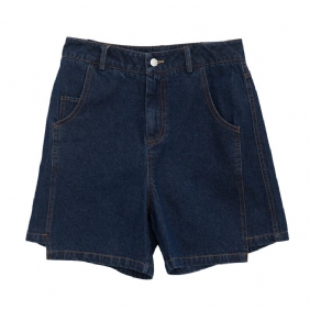 Dames Denim Shorts Wijde Pijpen Nieuwe Hoge Taille Casual