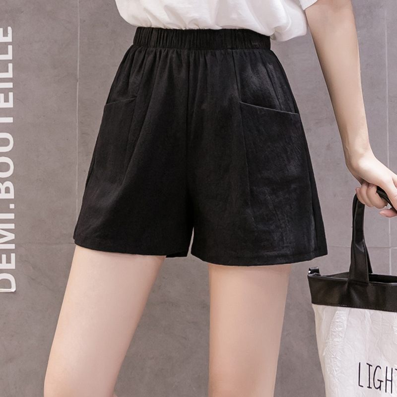 Dames Katoenen Shorts Hoge Losse Hotpants Casual Dunne Sectie