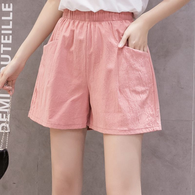 Dames Katoenen Shorts Hoge Losse Hotpants Casual Dunne Sectie