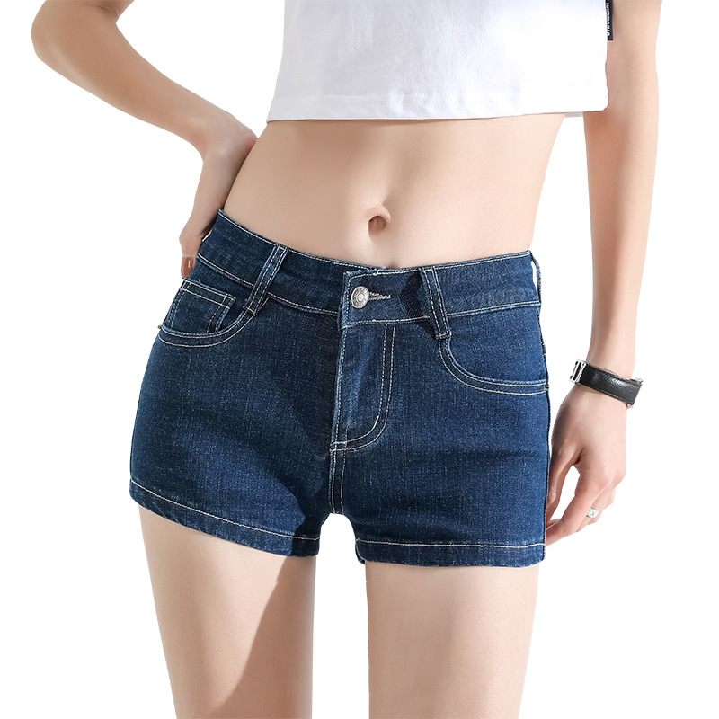 Dames Low Rise Jeans Stretch Lichte Shorts Slim Fit Hotpants