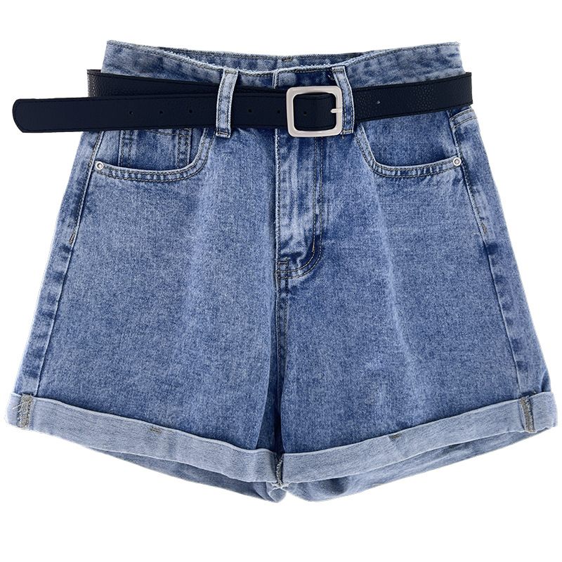 Damesbroek Met Wijde Pijpen Dun Denim Met Hoge Taille