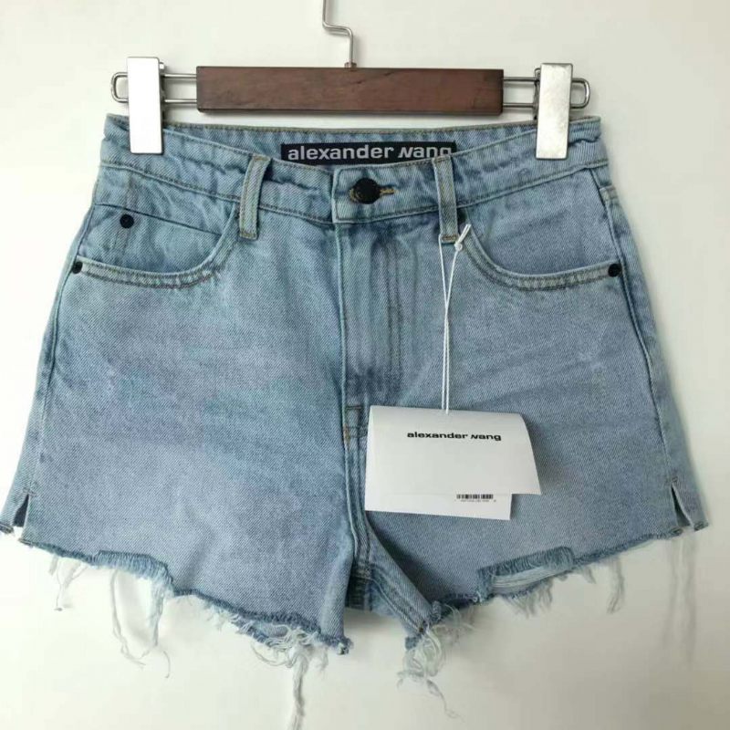 Damesshort High Waist Raw Edge Denim