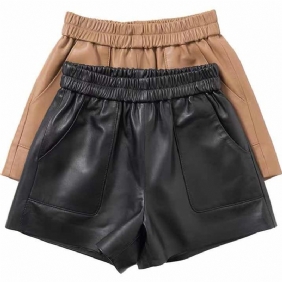 Damesshort Hoge Taille Elastische Wijde Pijpen Casual