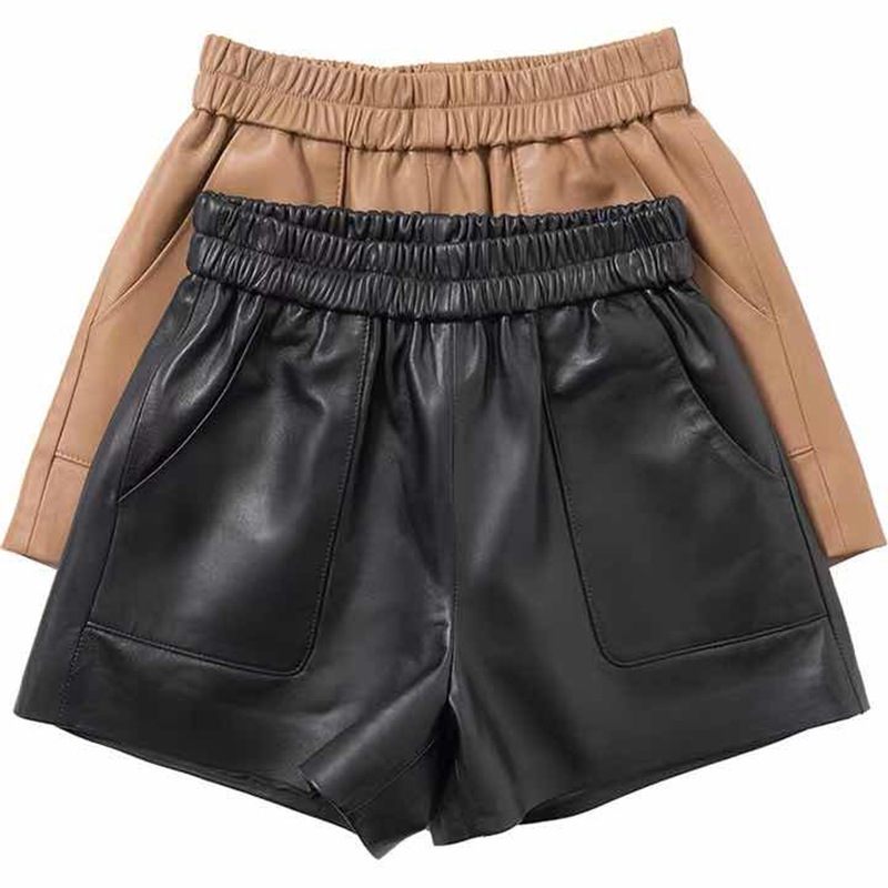 Damesshort Hoge Taille Elastische Wijde Pijpen Casual