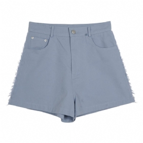 Damesshort Hoge Taille Losse Pasvorm Recht