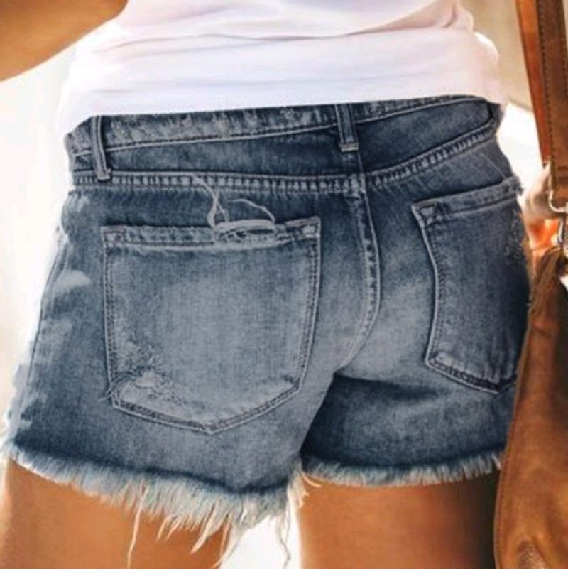 Damesshort Temperament High Waist Blauw Donker