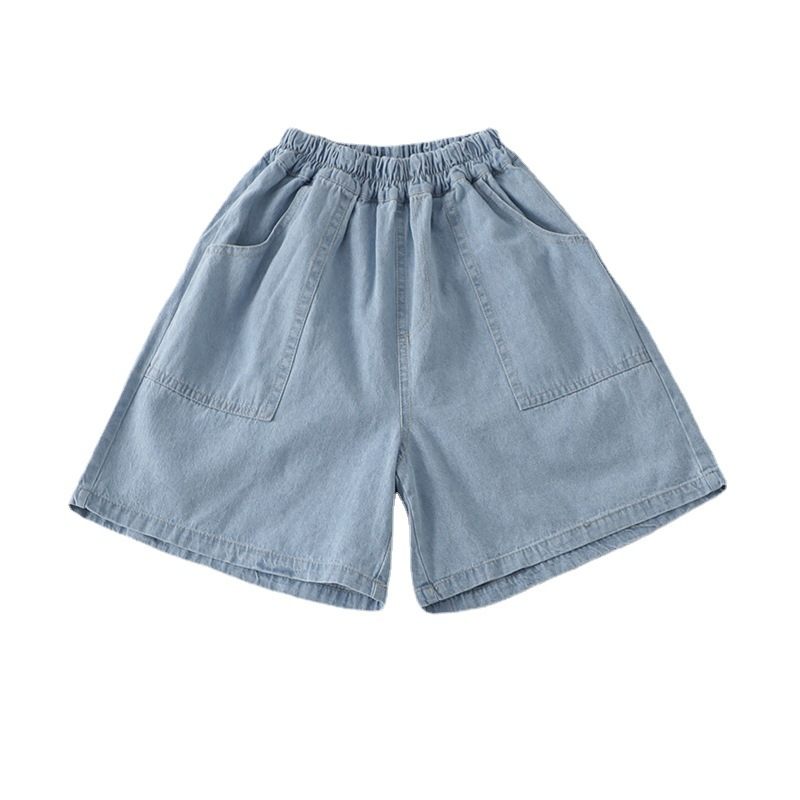 Damesshorts Bovenste Stiksels Oversized Zakken Losse Casual Denim