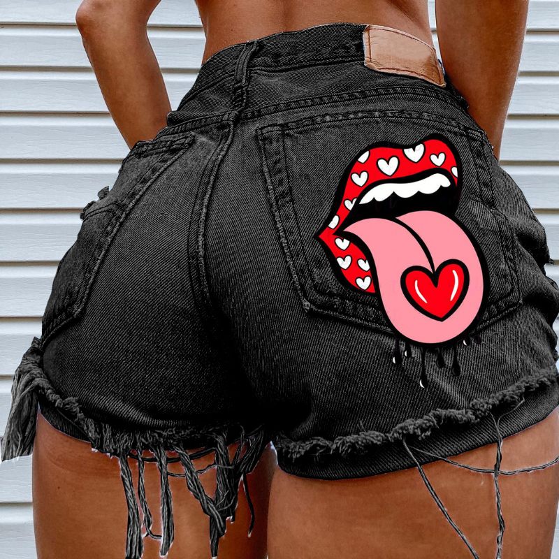 Denim Shorts Dames Gescheurde Mode Vier Seizoenen Straat