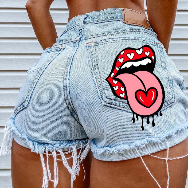 Denim Shorts Dames Gescheurde Mode Vier Seizoenen Straat