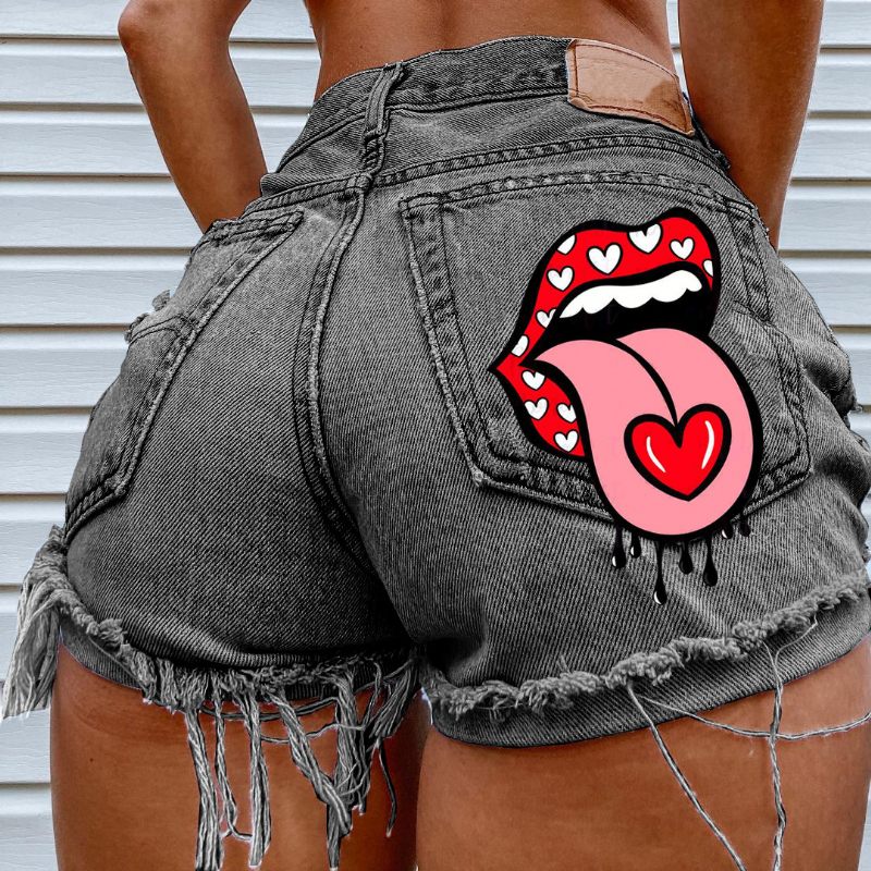 Denim Shorts Dames Gescheurde Mode Vier Seizoenen Straat