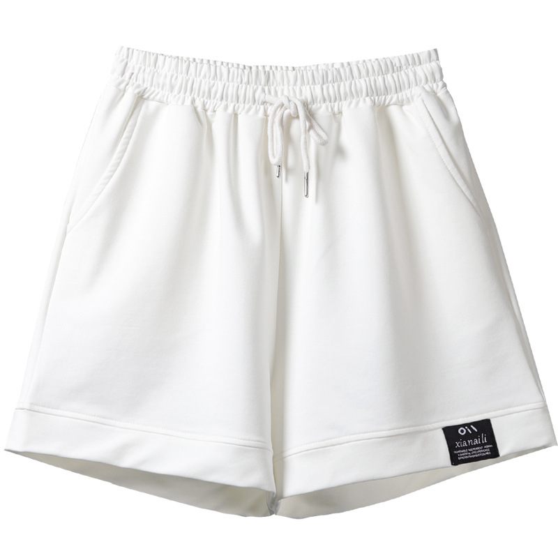 Driepuntsshort Met Wijde Pijpen Voor Dames Elastische Taille Losse Casual Sport