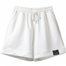 Driepuntsshort Met Wijde Pijpen Voor Dames Elastische Taille Losse Casual Sport