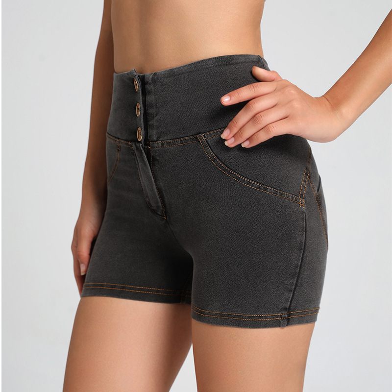 Fitnessshorts Met Hoge Taille Sport Stretch Yoga Broek Rits