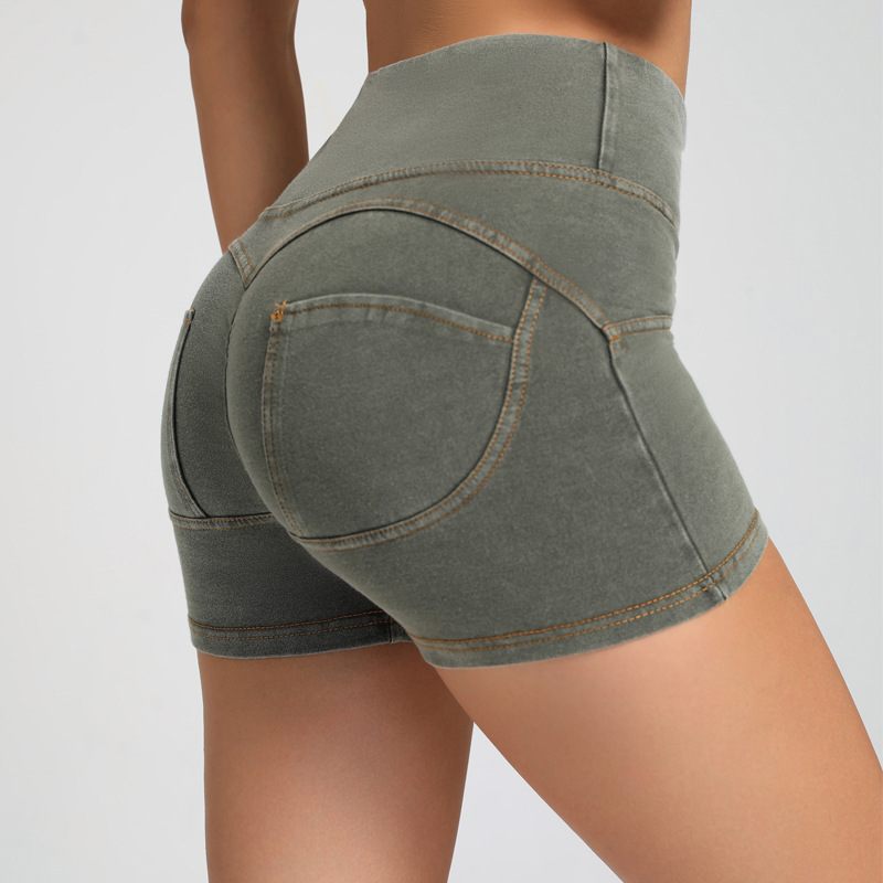 Fitnessshorts Met Hoge Taille Sport Stretch Yoga Broek Rits