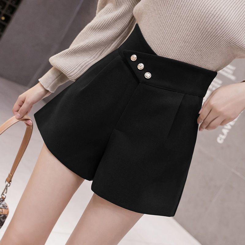 Shorts Dames Casual Wol Hoge Taille