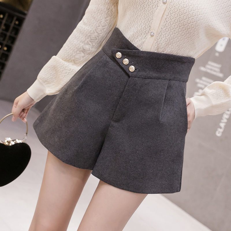 Shorts Dames Casual Wol Hoge Taille