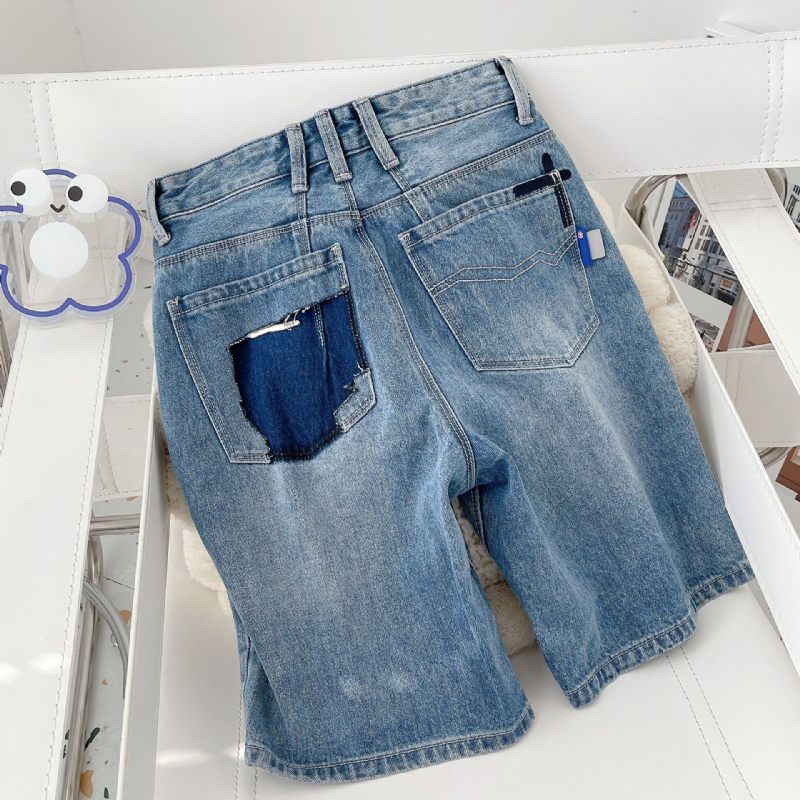 Shorts Zomer Nieuwe Losse Casual Dames Denim Hoge Taille Body Broek