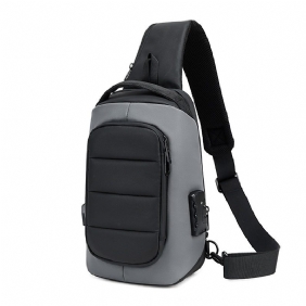 2020 Nieuwe Borsttas Messenger Bag Heren Usb Anti-diefstal Oxford Spinning Waterdichte Schoudertas