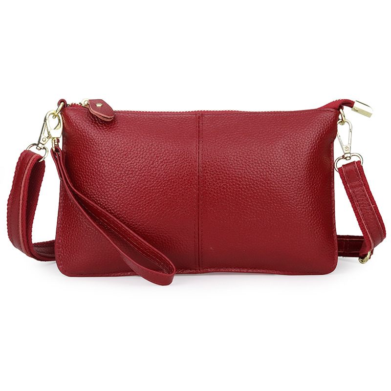 2024 Mode Damestas Vol Koeienhuid Damesschouder Messenger Bag Echt Lederen Clutch Bag Voor Dames