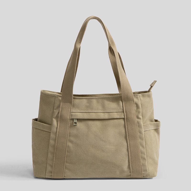 2024 Nieuwe Canvas Tas Met Grote Capaciteit Dames Enkele Schouder Retro Casual Handtas Kunst Vrouwelijk