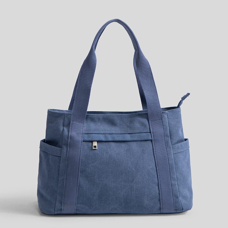 2024 Nieuwe Canvas Tas Met Grote Capaciteit Dames Enkele Schouder Retro Casual Handtas Kunst Vrouwelijk