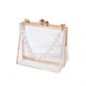 Acryl Transparant Creatieve Diner Tas Nieuwe Afneembare Ketting Dames Handtas Clutch Bag Vrouwelijke