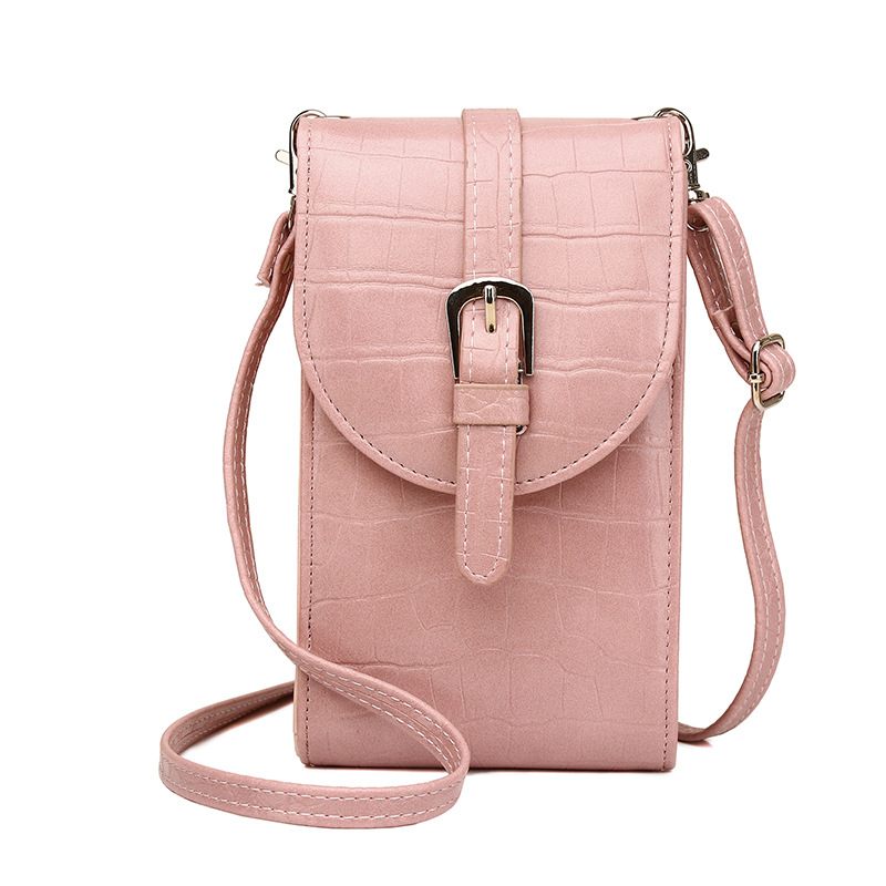 Dames 2024 Nieuwe Crossbody Tas Lente En Zomer Kleine Vierkante Tas Riem Gesp Schoudertas Krokodillenpatroon Mobiele Telefoon Tas