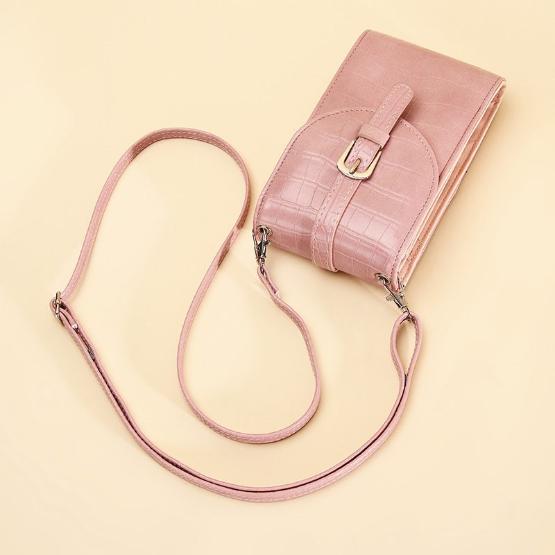 Dames 2024 Nieuwe Crossbody Tas Lente En Zomer Kleine Vierkante Tas Riem Gesp Schoudertas Krokodillenpatroon Mobiele Telefoon Tas