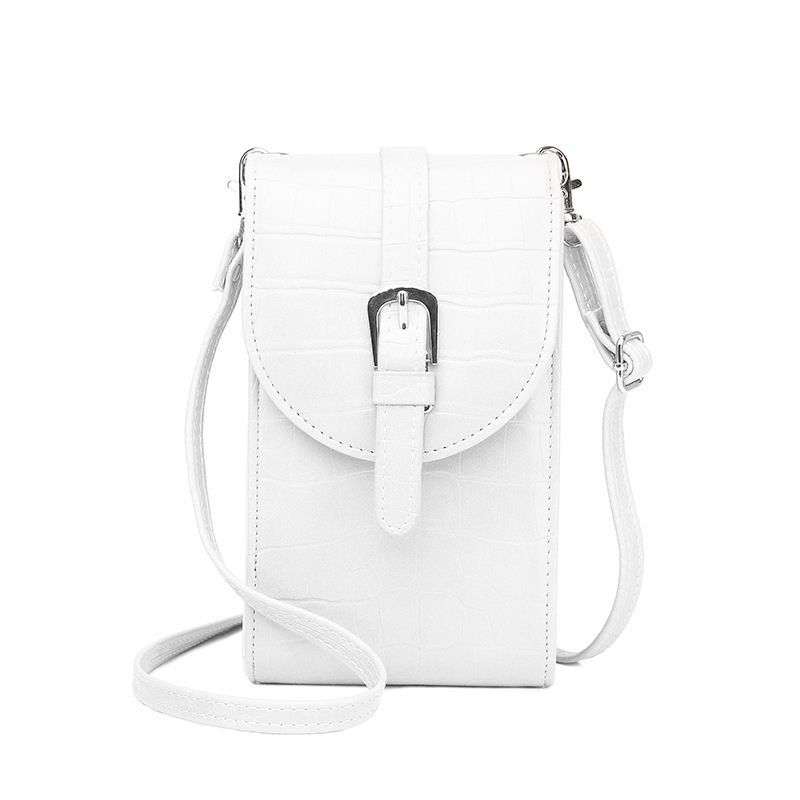 Dames 2024 Nieuwe Crossbody Tas Lente En Zomer Kleine Vierkante Tas Riem Gesp Schoudertas Krokodillenpatroon Mobiele Telefoon Tas