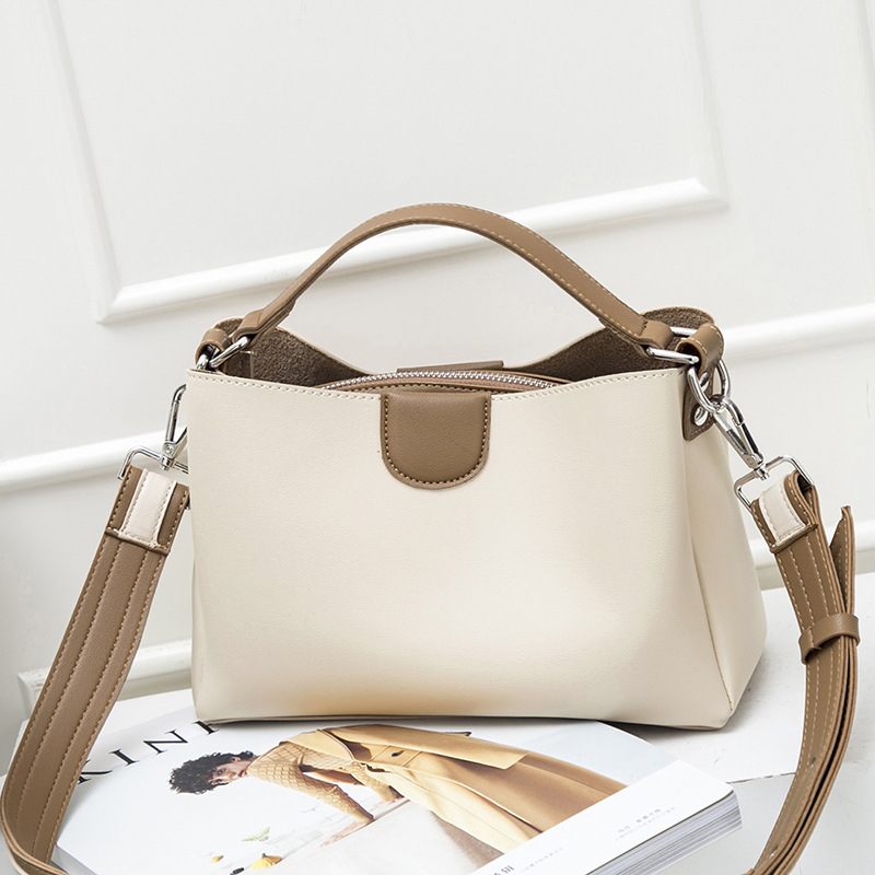 Dames 2024 Nieuwe Trend Kleurcontrast Handtas Mode Temperament Een Schouder Messenger Bag