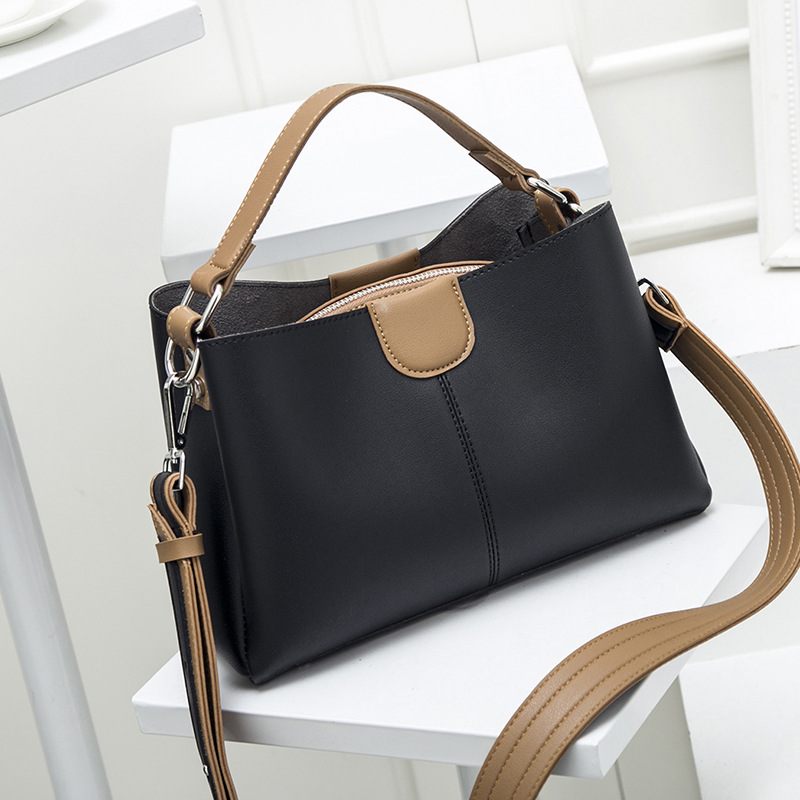 Dames 2024 Nieuwe Trend Kleurcontrast Handtas Mode Temperament Een Schouder Messenger Bag