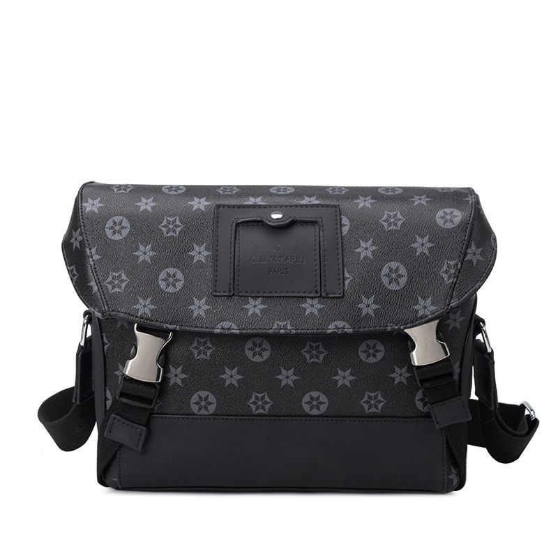 Messenger Bag Heren 2024 Nieuwe Herentas Dambord Mode Casual Tas Met Hoes Echte Koeienhuid Tas