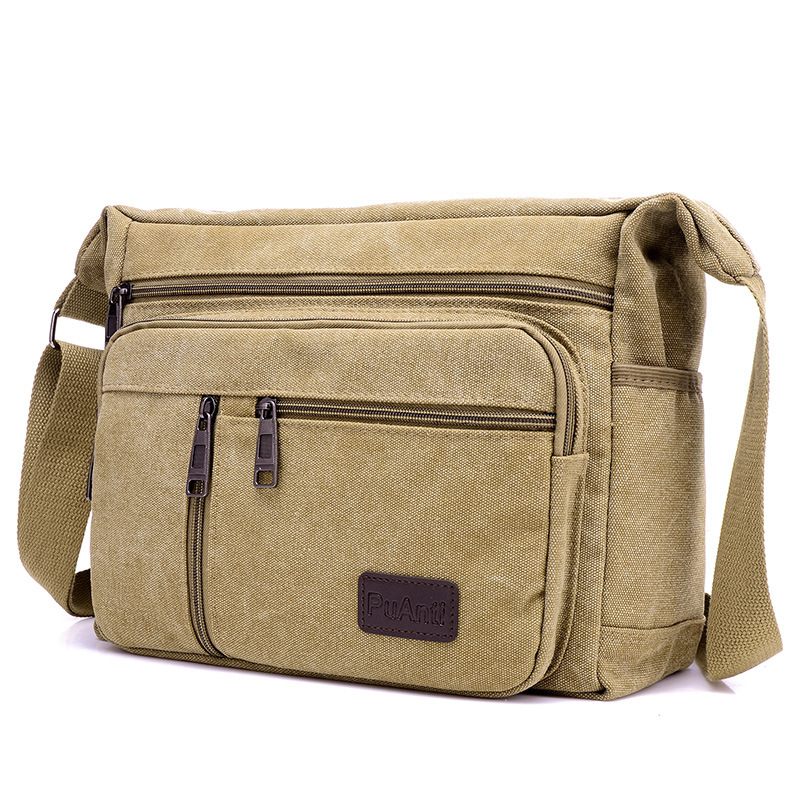 Nieuwe Canvas Tas Voor Heren Een Schoudertas Diagonale Tas Outdoor Leisure Retro Business Herentas Big Bag