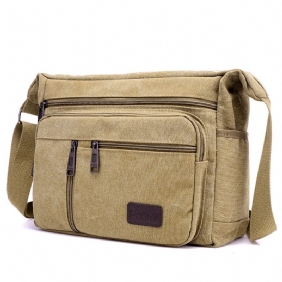 Nieuwe Canvas Tas Voor Heren Een Schoudertas Diagonale Tas Outdoor Leisure Retro Business Herentas Big Bag