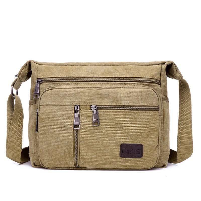 Nieuwe Canvas Tas Voor Heren Een Schoudertas Diagonale Tas Outdoor Leisure Retro Business Herentas Big Bag