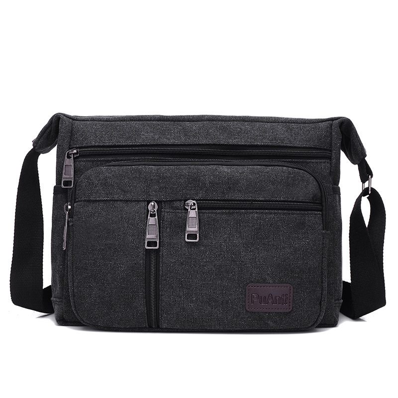 Nieuwe Canvas Tas Voor Heren Een Schoudertas Diagonale Tas Outdoor Leisure Retro Business Herentas Big Bag