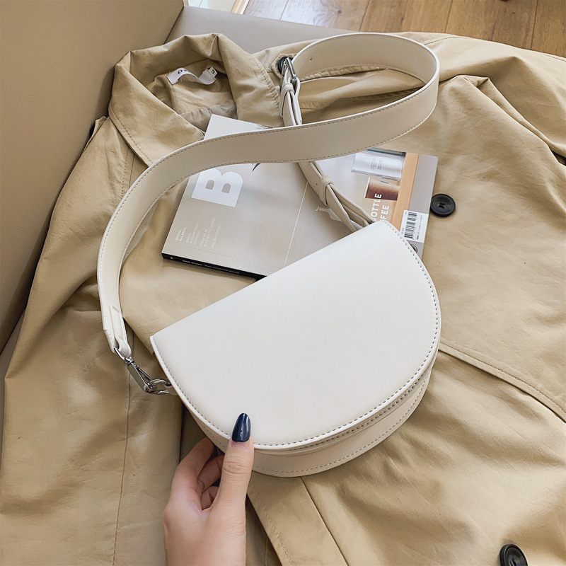 Textuur Damestas 2024 Lente Nieuwe Trendy Mode Brede Schouderriem Een Schouder Messenger Zadeltas